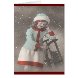 Vintage Laisser la fille de neige en robe de Sucre