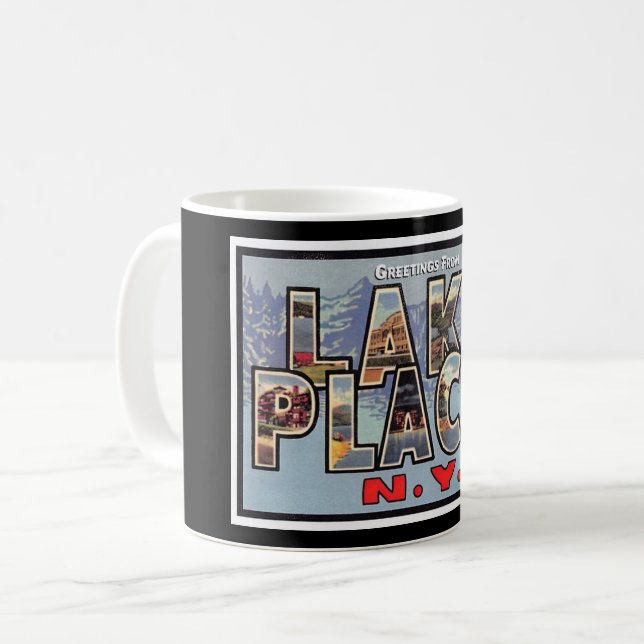 Vintage Lake Placid NY Mug (Devant gauche)