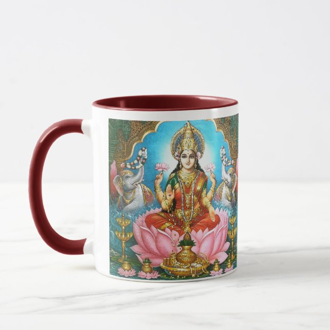 Vintage Lakshmi Mug déesse des bénédictions (Gauche)