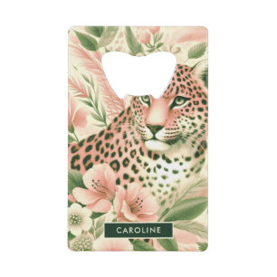 Vintage léopard de la jungle florale