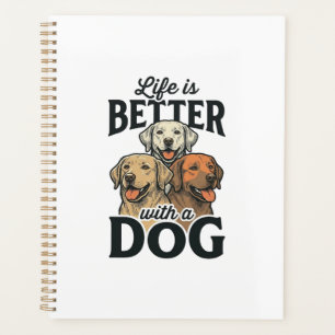 Vintage Life est meilleure avec un chien Vector De