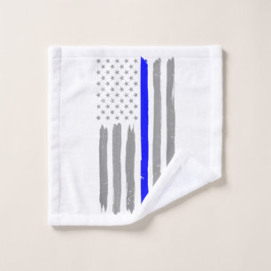 Vintage Ligne Bleue Mince Chemise Police Support U