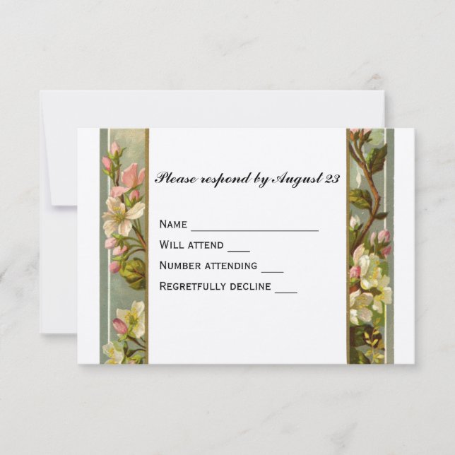 Vintage Lily Cross RSVP (Devant)