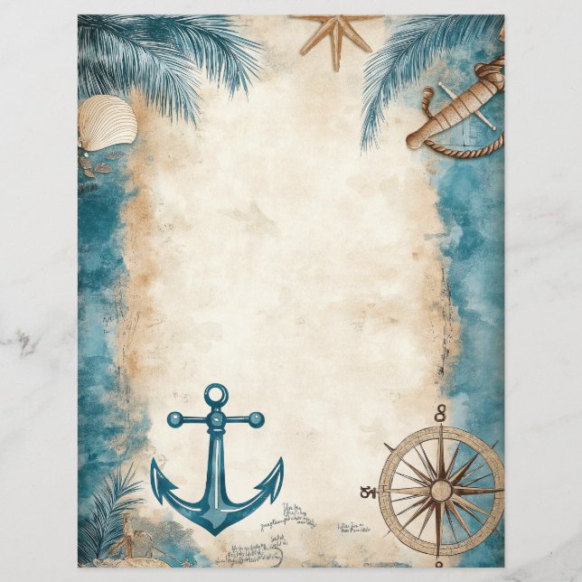 Vintage littoral Ocean Beach Scrapbook Junk Journa (Devant)