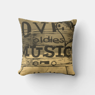 Vintage Lodies musique vieux 4 Coussin