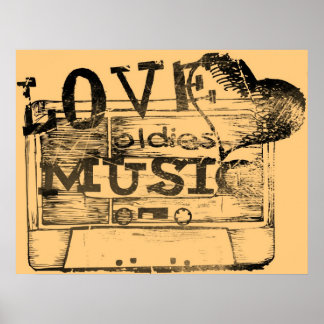 Vintage Lodies musique vieux 4 Poster