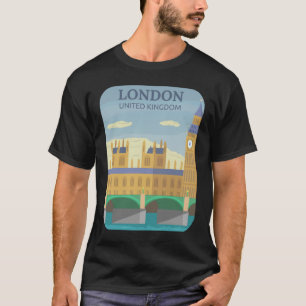 Vintage Londres T-Shirt Retro UK Travel Souvenir