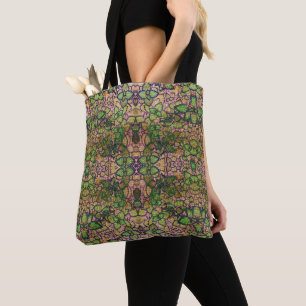 Vintage look Abstrait Sac fourre-tout Feuille Cole