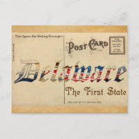 Vintage Look Delaware Ancienne carte postale