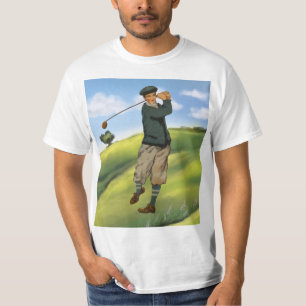 Vintage look Golfer Golf Mens T-shirt