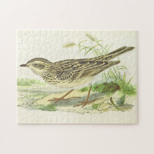 Vintage Look Oiseau debout sur le Puzzle au sol