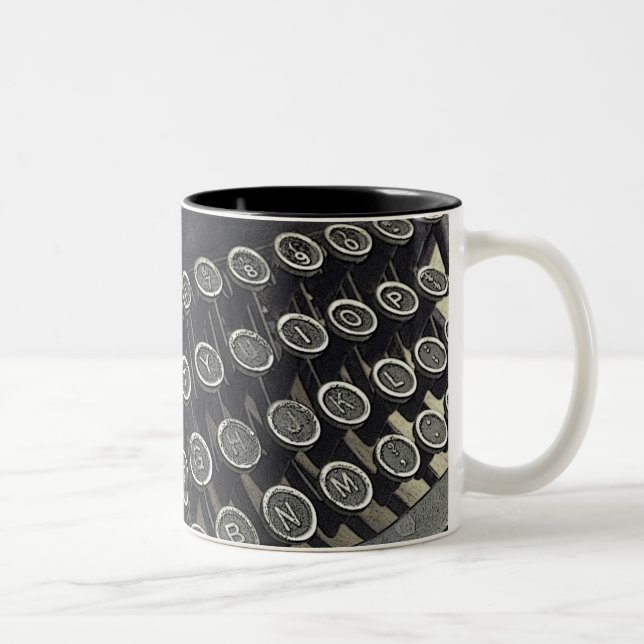 Vintage machine à écrire personnalisée Mug (Droit)