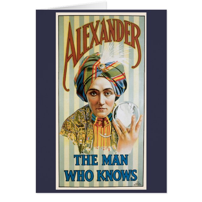 Vintage Magic Poster, Alexander, the Man Who Knows (Devant)