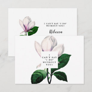 vintage magnolia floral être ma carte de femme de 