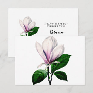 vintage magnolia floral être ma carte de femme de 