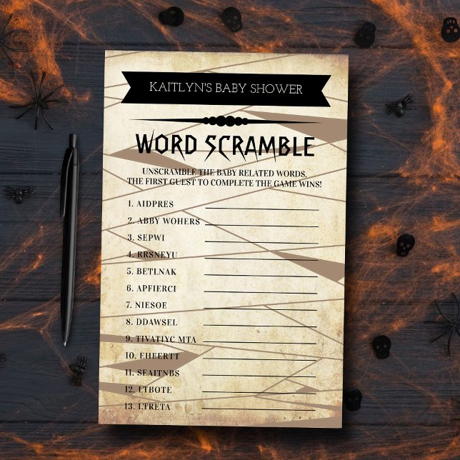 Vintage maman | Jeu Baby shower Halloween (Créateur téléchargé)