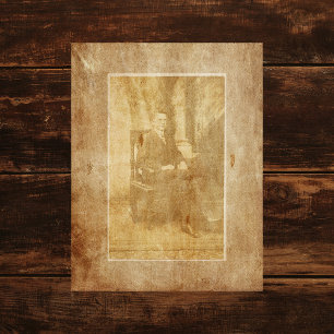 Vintage Man in the Chair Scrapbook Paper