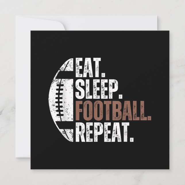Vintage Manger Sleep Football Répéter (Devant)