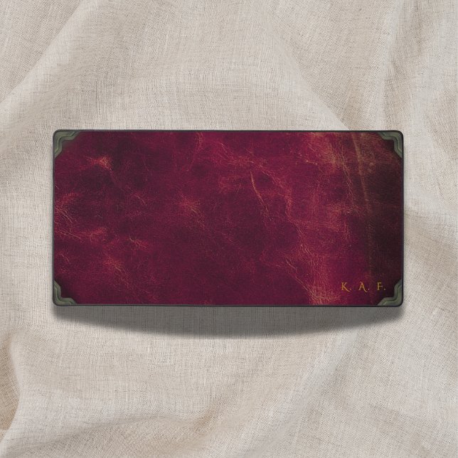 Vintage Maroon Leather Look Personalized (Créateur téléchargé)