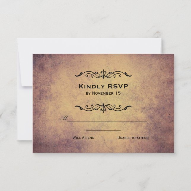 Vintage Marquis Wedding RSVP (Devant)