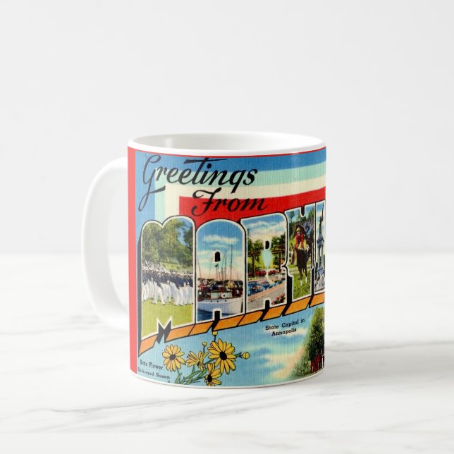 Vintage Maryland Salutation Mug (Devant gauche)