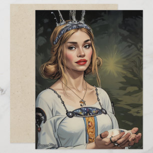 Vintage Médiéval Mariée Tiara Scrapbook Papier