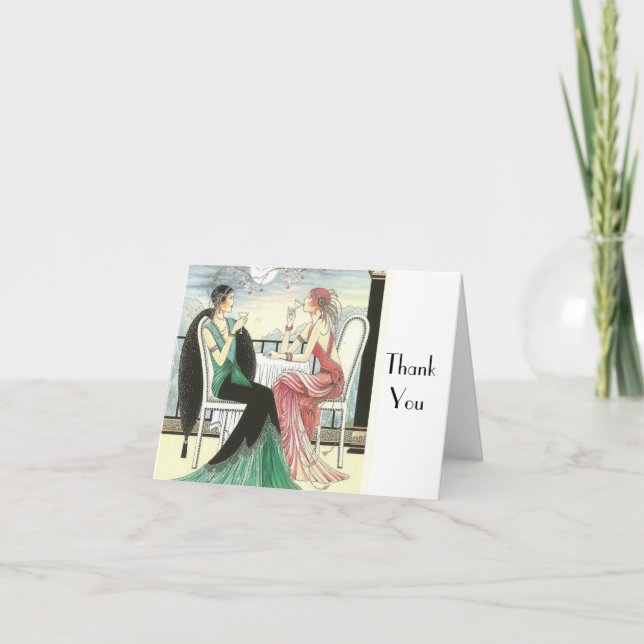 Vintage - Merci - Dames Art Déco, (Devant)