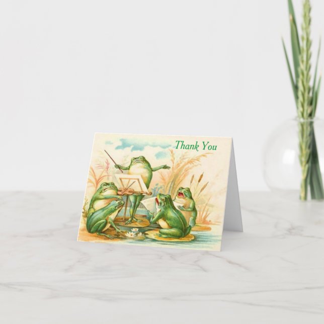 Vintage - Merci - Grenouilles musicales, (Devant)