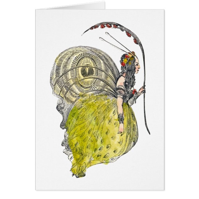 Vintage Mignonne Imaginaire Papillon Fée avec aile (Devant)