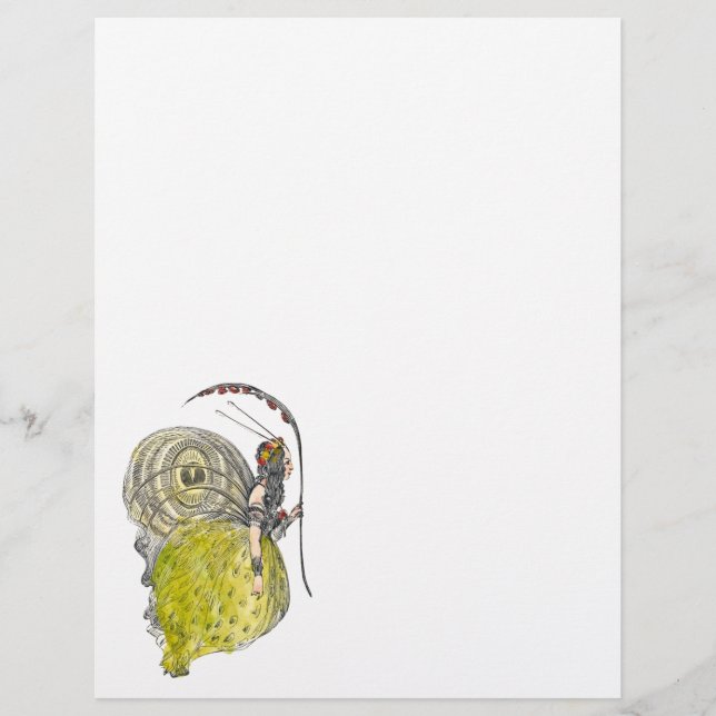 Vintage Mignonne Imaginaire Papillon Fée avec aile (Devant)