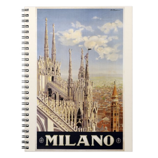 Vintage Milano Milan Italie carnet (Devant)
