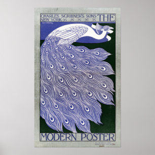 Vintage moderne Poster Peacock Magazine Couverture