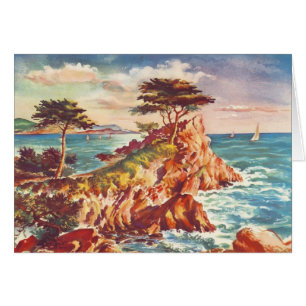 Vintage Monterey Coastline California Tourisme USA