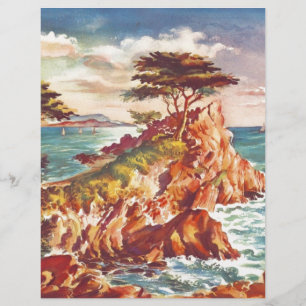 Vintage Monterey Coastline California Tourisme USA