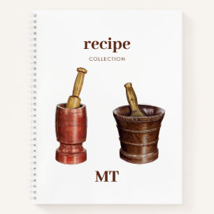 Vintage Mortier pilules Recette livre de cuisine M