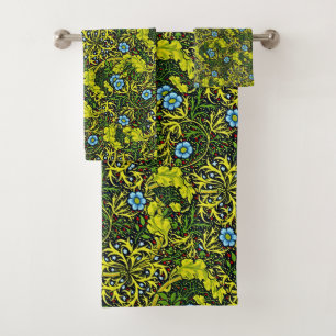 Vintage Motif du début du XXe siècle Blue Green Go