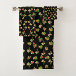 Vintage motif floral exotique