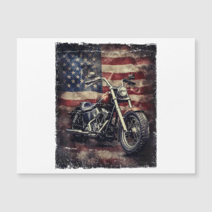 Vintage Motorcycle USA Drapeau Retro Biker América