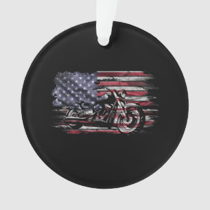 Vintage Motorcycle USA Drapeau Retro Biker, Motorc