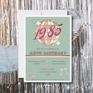 Vintage né 1985 40e anniversaire Invitation