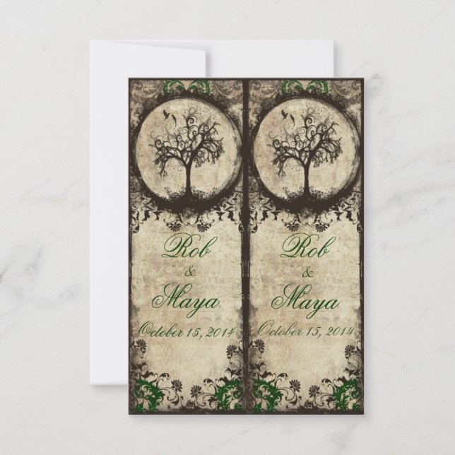 Vintage New Life Signets mariage Faveur (Devant)