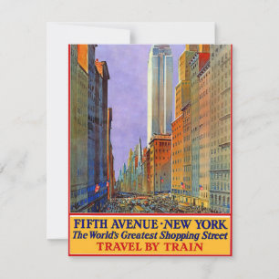 Vintage New York Fifth Avenue Voyage en train