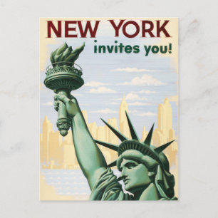 Vintage New York Invitations Vous Voyage Publicité