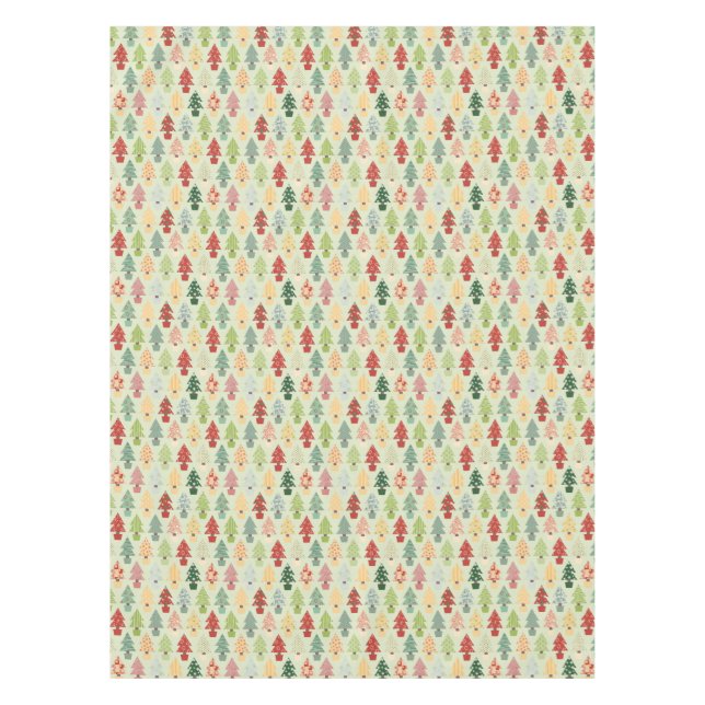 VINTAGE NOËL ARBRE CUSTOMIZABLE Nappe (Devant)