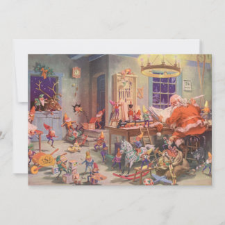 Vintage Noël, Atelier du Père Noël Invitation