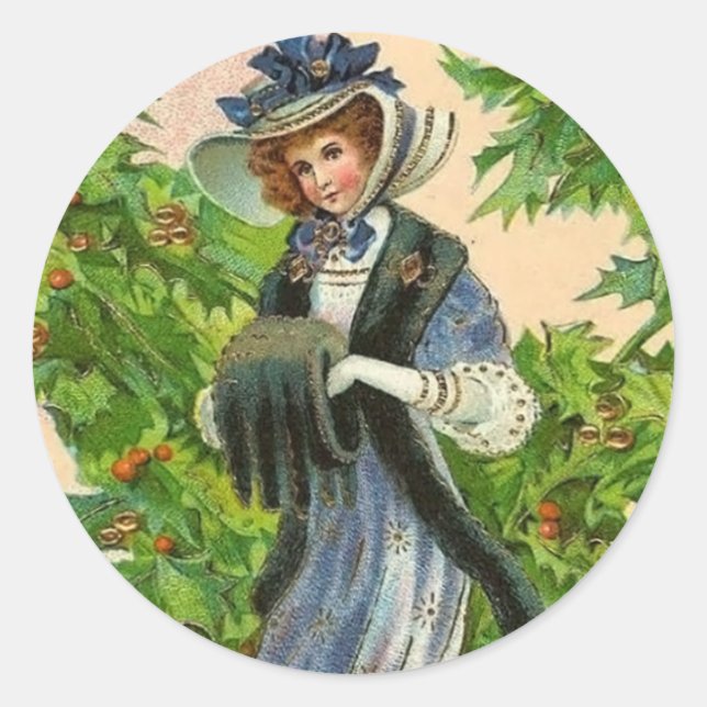 Vintage Noël autocollant (Devant)