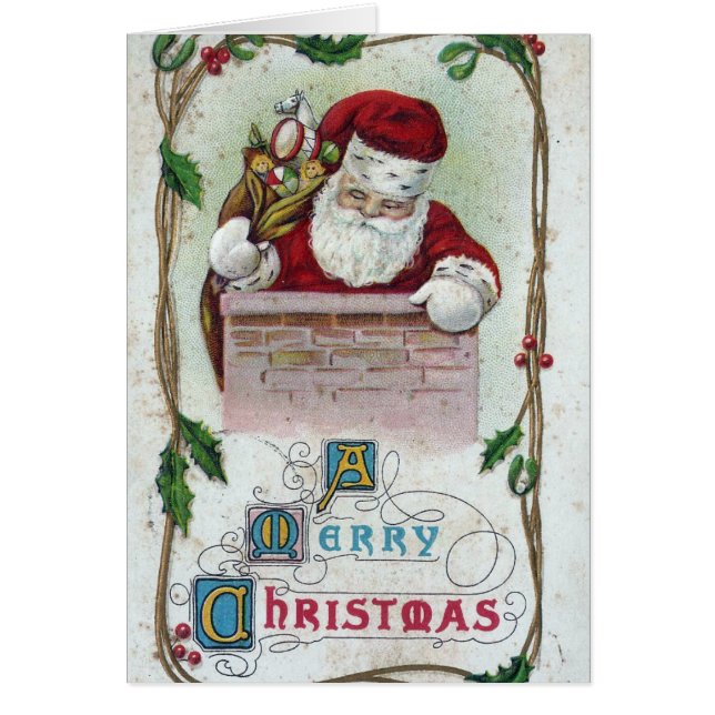 Vintage Noël Père Noël (Devant)