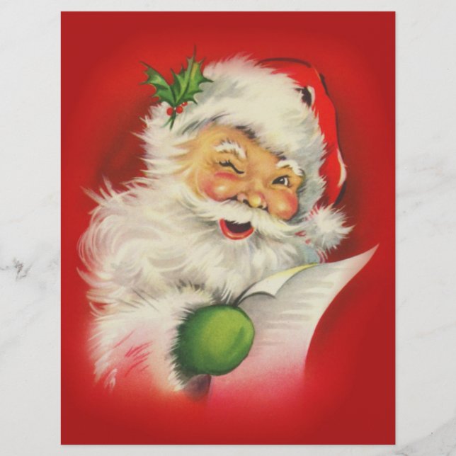 Vintage Noël Père Noël (Devant)