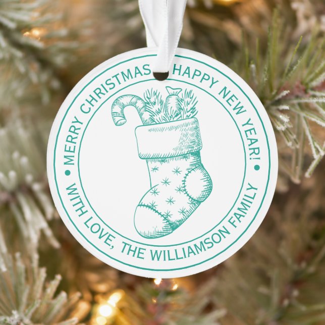 Vintage Noël Stocker Vis Vacances Vert (Arbre)