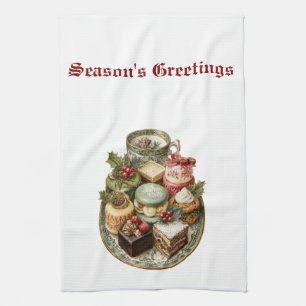 Vintage Noël Vacances Cuisine Serviette